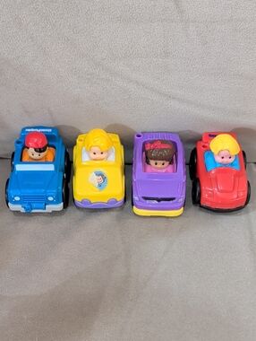 Lot Of 4 Little People Wheelies